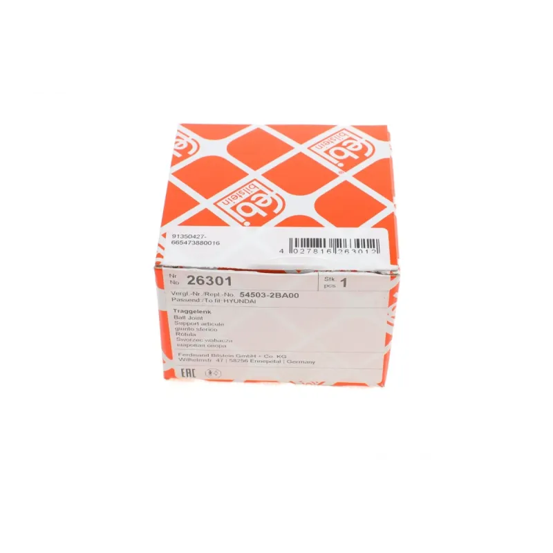 Опора кульова FEBI BILSTEIN 26301 передня права для Hyundai Santa Fe I/II 2001-2012, конус 20 мм