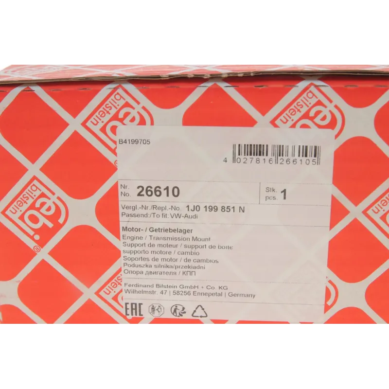 Подушка двигуна задня FEBI BILSTEIN 26610 для Skoda Octavia, VW Golf IV 1996-2010