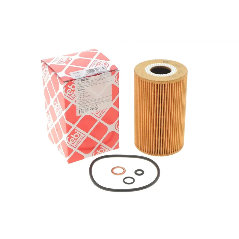 Фільтр масляний FEBI BILSTEIN 26684 для BMW 3 (E36/E46) 5 (E34) 1.6-1.9 1989-2006, 63x103 мм