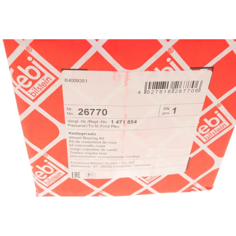 Підшипник маточини передній FEBI BILSTEIN 26770 для Ford Focus II/C-Max (29.5x78x92 мм) (+ABS)