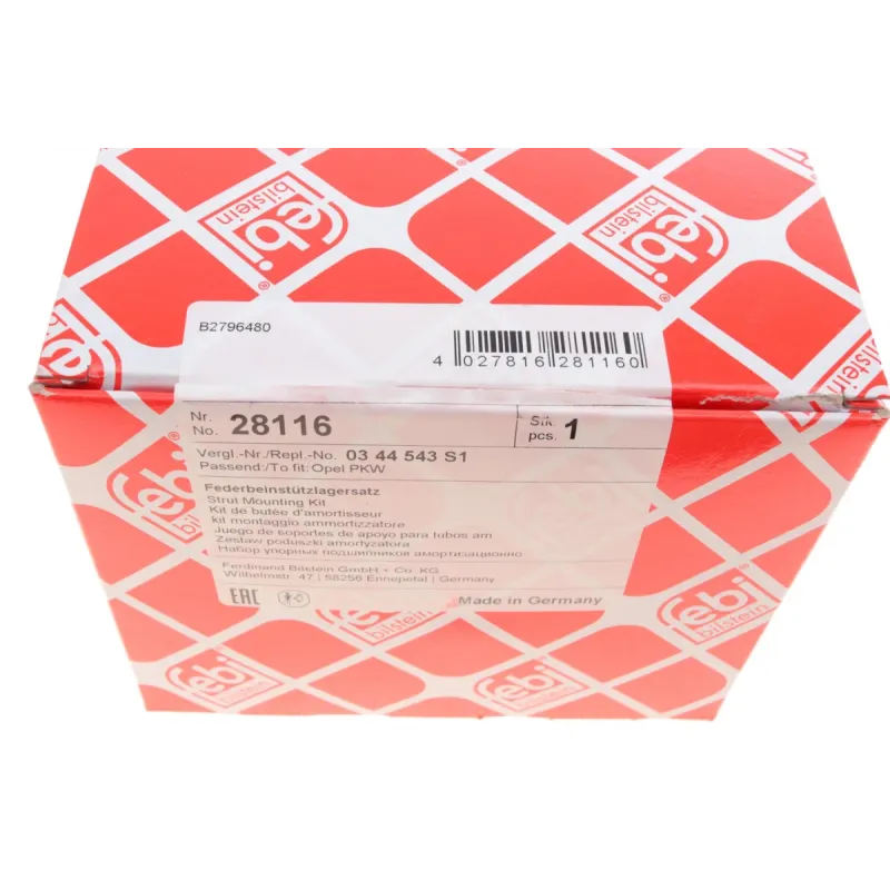 Подушка амортизатора переднього права FEBI BILSTEIN 28116 для Opel Astra H 2004-2012