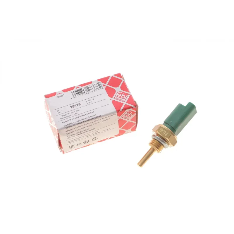 Датчик температури охолоджуючої рідини FEBI BILSTEIN 28378 для Fiat Doblo, Opel Combo 1.2-1.9JDT 2001-, зелений, 63 мм
