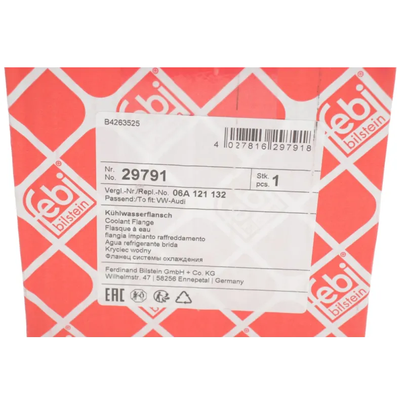 Фланець системи охолодження FEBI BILSTEIN 29791 для VW Golf IV, Bora, Passat B5 1997-2005