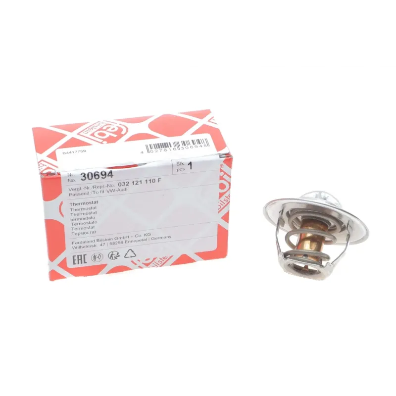 Термостат FEBI BILSTEIN 30694 для VW Polo, Skoda Fabia 1.4 2000-, 82°C
