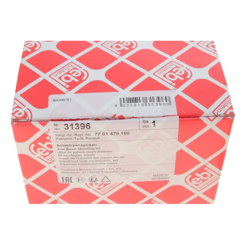 Сайлентблок задньої балки FEBI BILSTEIN 31396 для Renault Megane II, Grand Scenic II