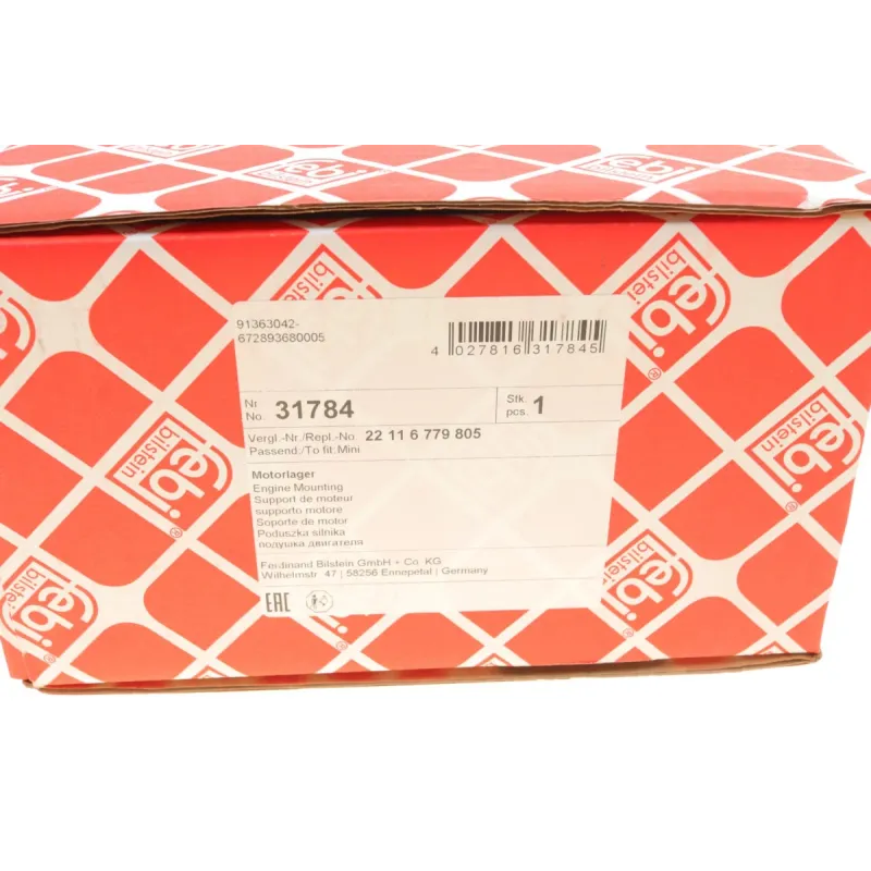 Подушка двигуна права FEBI BILSTEIN 31784 для Mini Cooper R56/R55/R60/R61 1.6-2.0 2007-2016