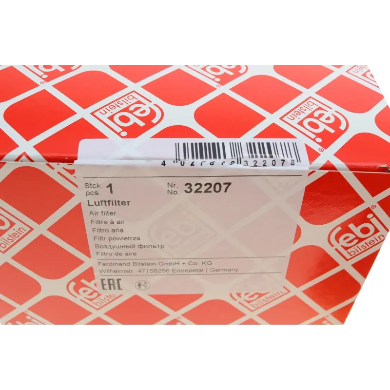 Фільтр повітряний FEBI BILSTEIN 32207 для Alfa Romeo 147, 156, GT, Lancia Lybra 1.6/1.9 JTD 1999-2010, 257x150x105 мм