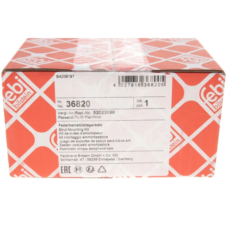 Подушка амортизатора переднього права FEBI BILSTEIN 36820 для Citroen Nemo, Fiat Fiorino, Peugeot Bipper