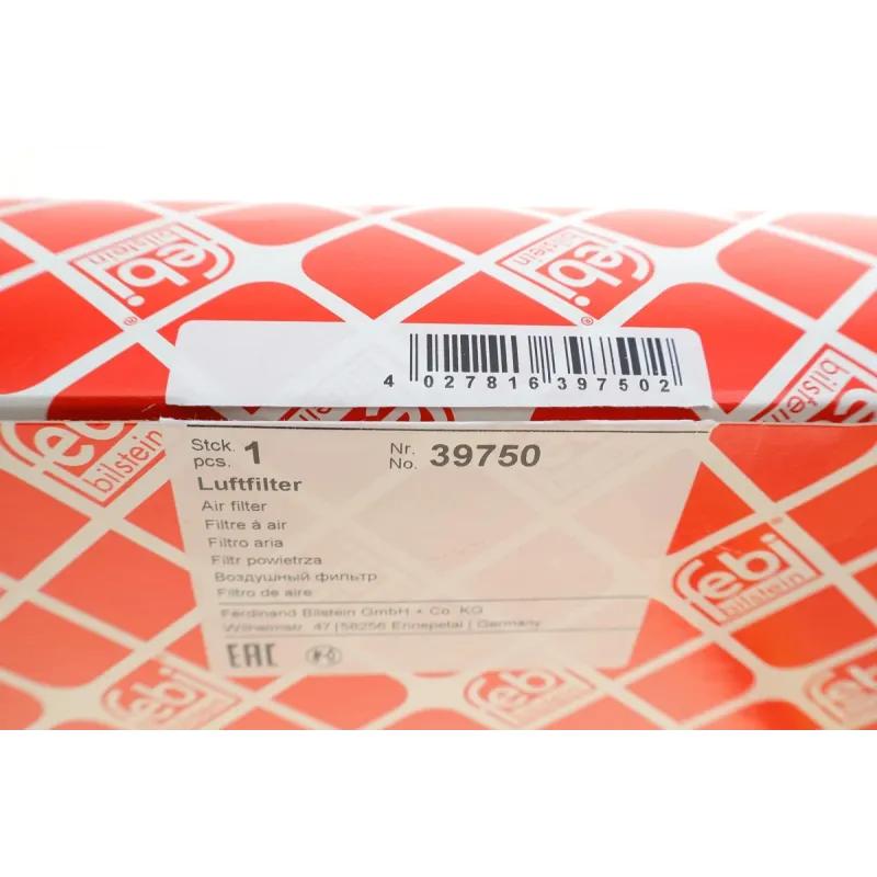 Фільтр повітряний FEBI BILSTEIN 39750 для Renault Laguna III 1.5/2.0dCi 2007- (з попереднім фільтром)