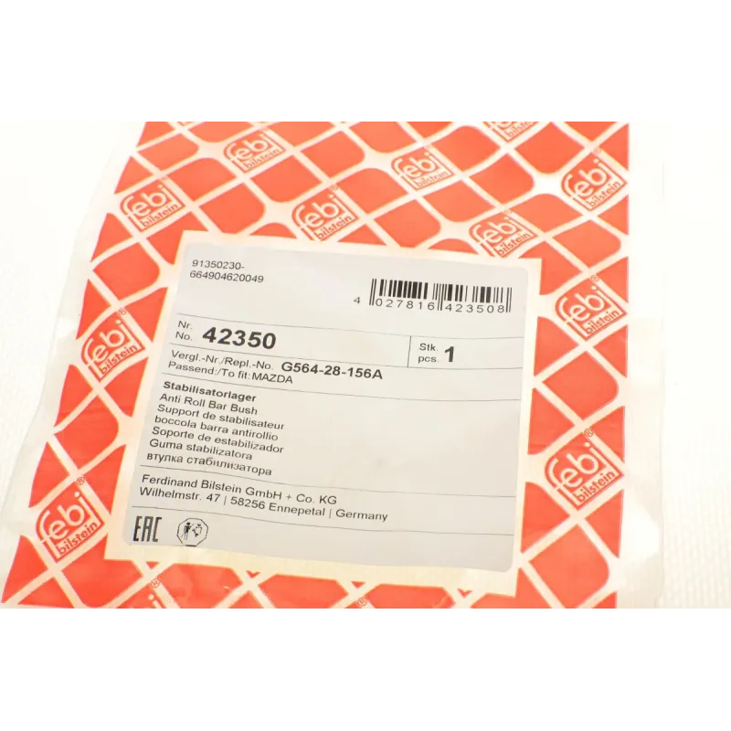 Втулка стабілізатора заднього FEBI BILSTEIN 42350 для Mazda 323 (BA, BJ) 1994-2004, d=15mm