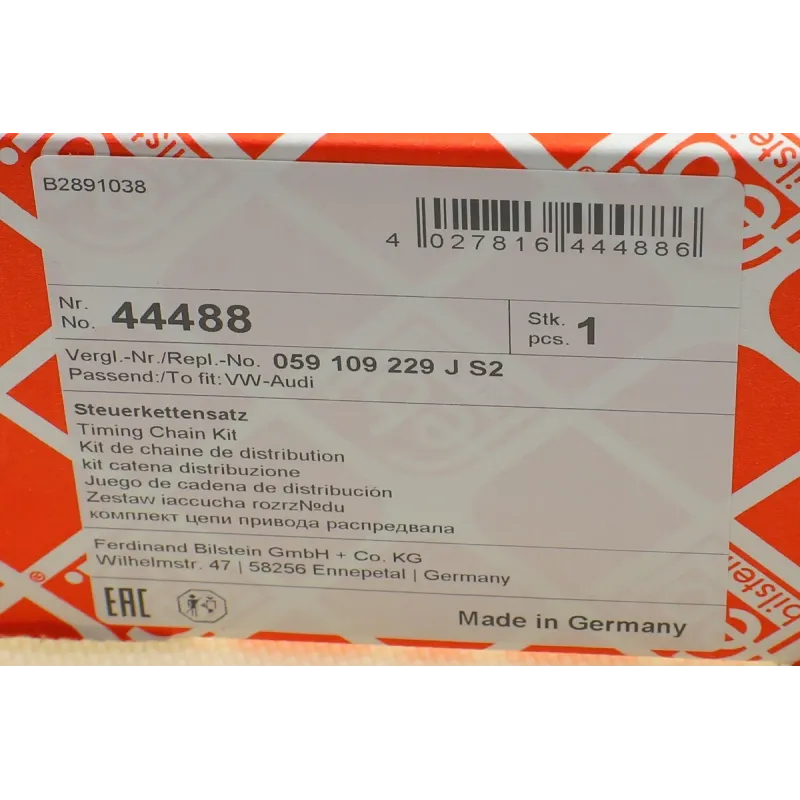 Комплект ланцюга ГРМ FEBI BILSTEIN 44488 для Audi A4/A6/A8/Q7, VW Touareg 2.7D/3.0D 2003-2011