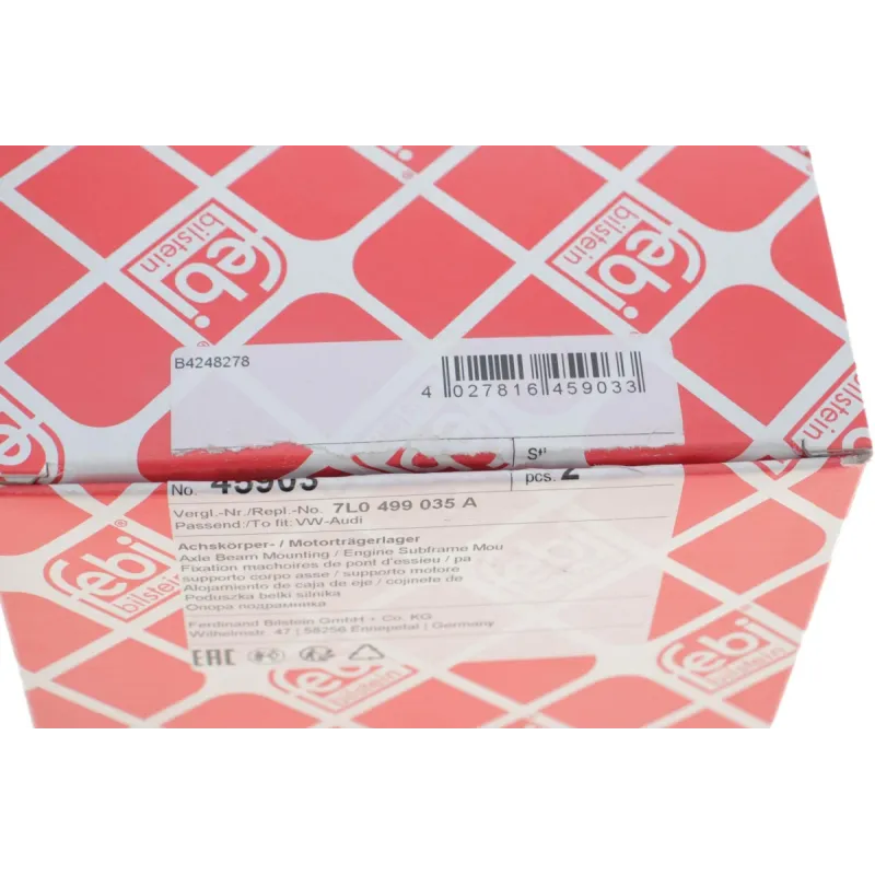Сайлентблок балки передньої FEBI BILSTEIN 45903 для Audi Q7, Porsche Cayenne, VW Touareg 23 мм