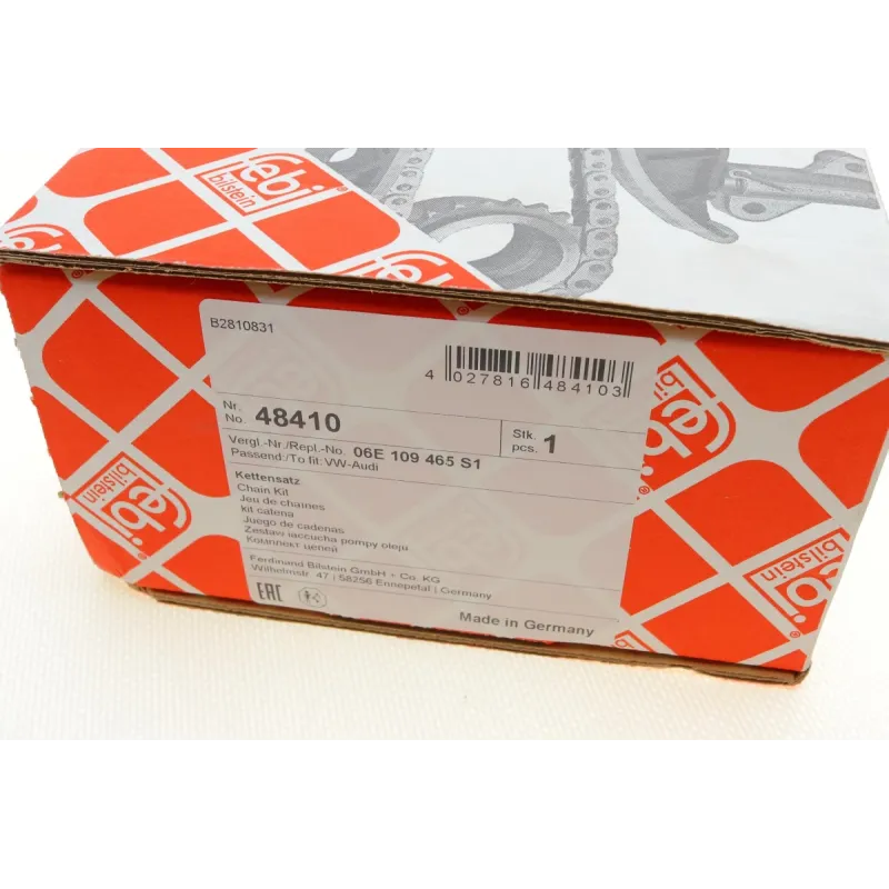 Комплект ланцюга масляного насосу FEBI BILSTEIN 48410 для Audi A4/A5/A6/Q5/Q7, 104 ланки