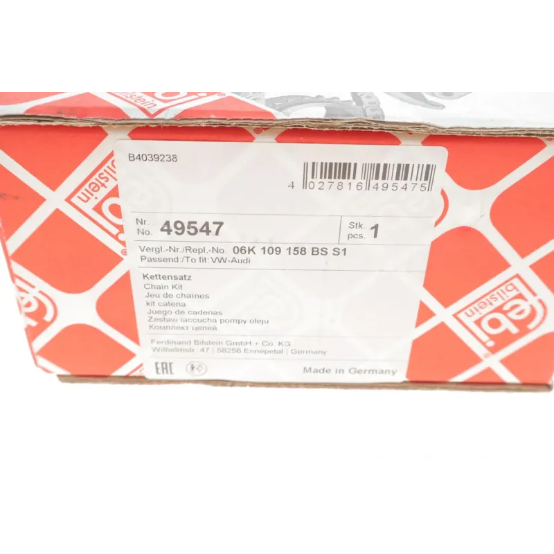 Комплект ланцюга ГРМ FEBI BILSTEIN 49547 для Audi A3/A4, VW Passat 1.8-2.0 TFSI 2005-2012 (96 ланок)