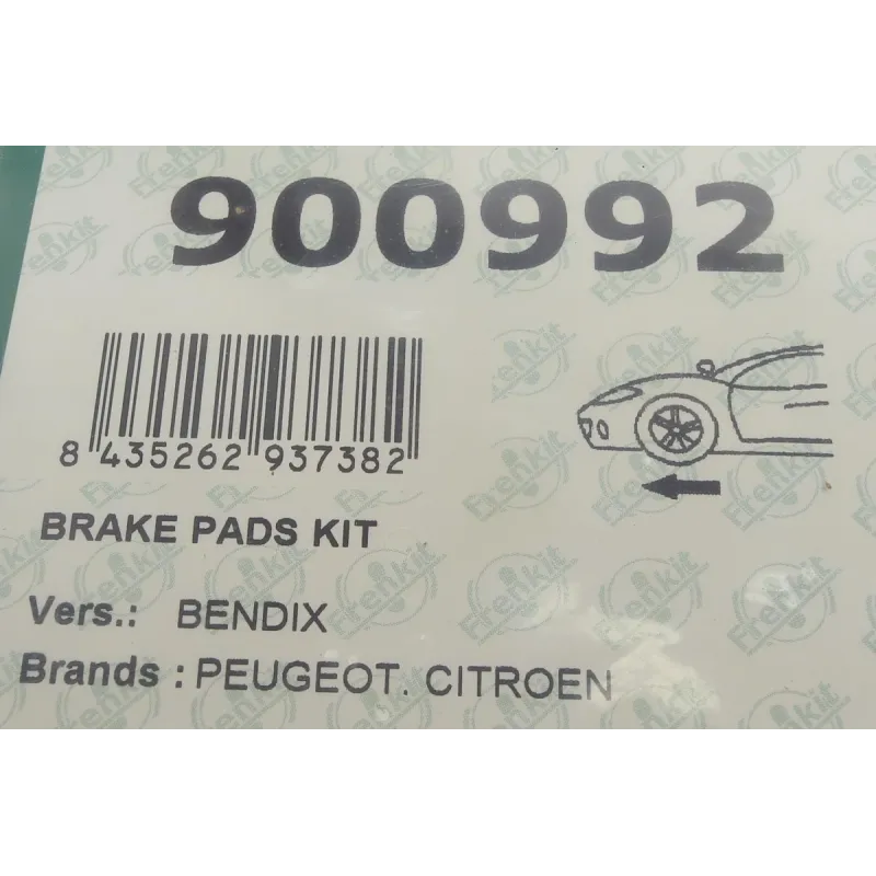 Планка супорта FRENKIT 900992 прижимна передня для Citroen Saxo, Peugeot 205, 405