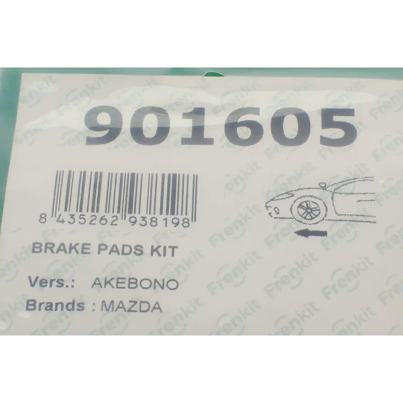 Планка супорта (переднього) прижимна (к-кт) Mazda 6 02-08 (Akebono)