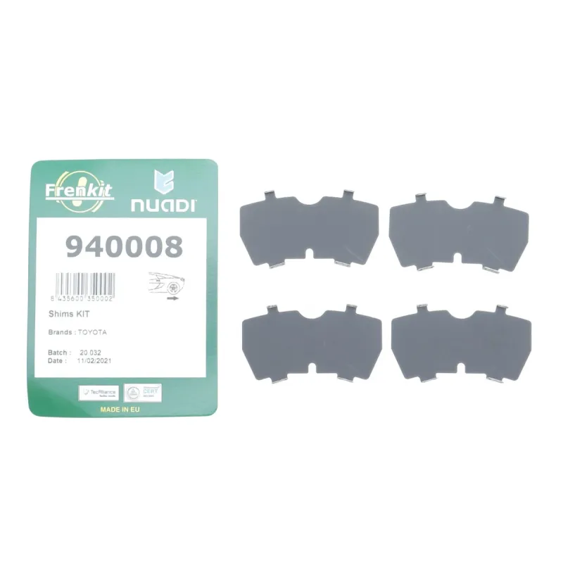 Комплект протискрипних пластин задній FRENKIT 940008 для Toyota Avensis T22 1997-2003