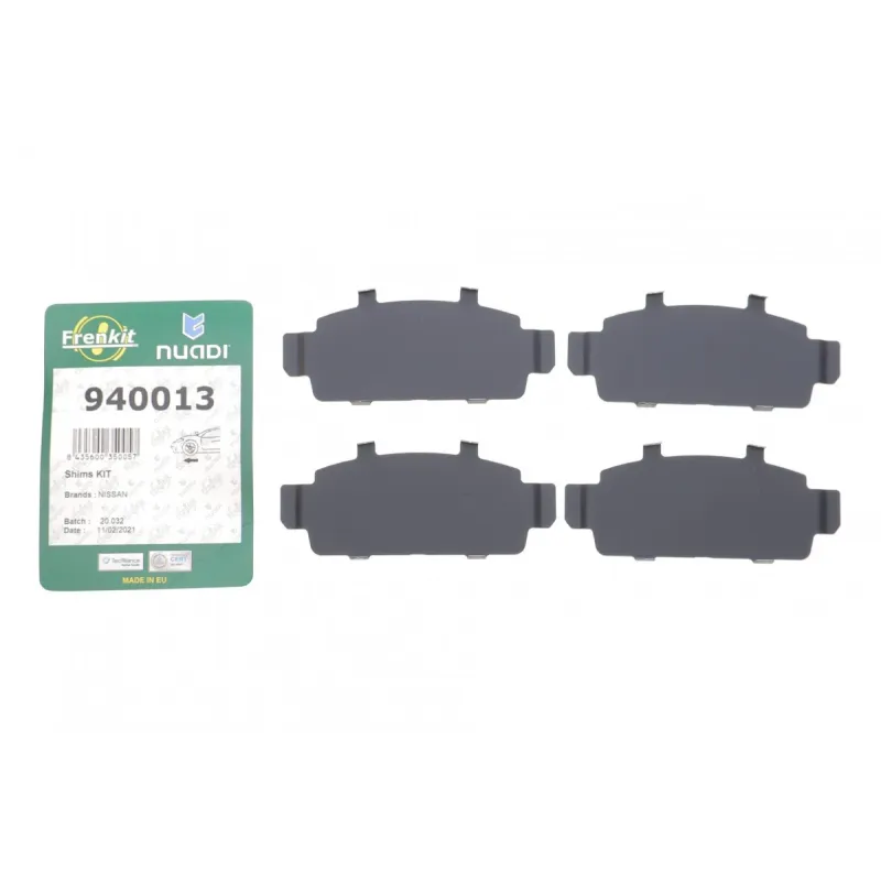 Комплект протискрипних пластин FRENKIT 940013 передній для Nissan Primera P11, Almera N16