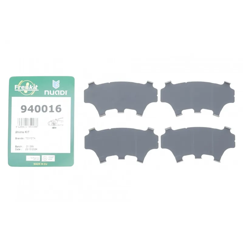 Комплект протискрипних пластин FRENKIT 940016 передній для Toyota Corolla, Altis
