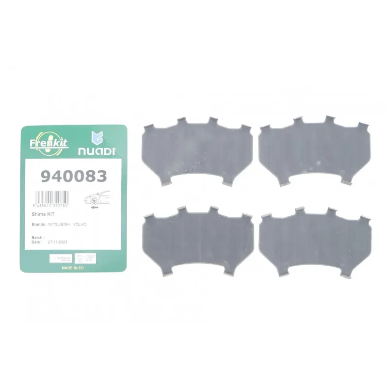 Комплект протискрипних пластин передніх FRENKIT 940083 для Mitsubishi Carisma, Volvo S40/V40