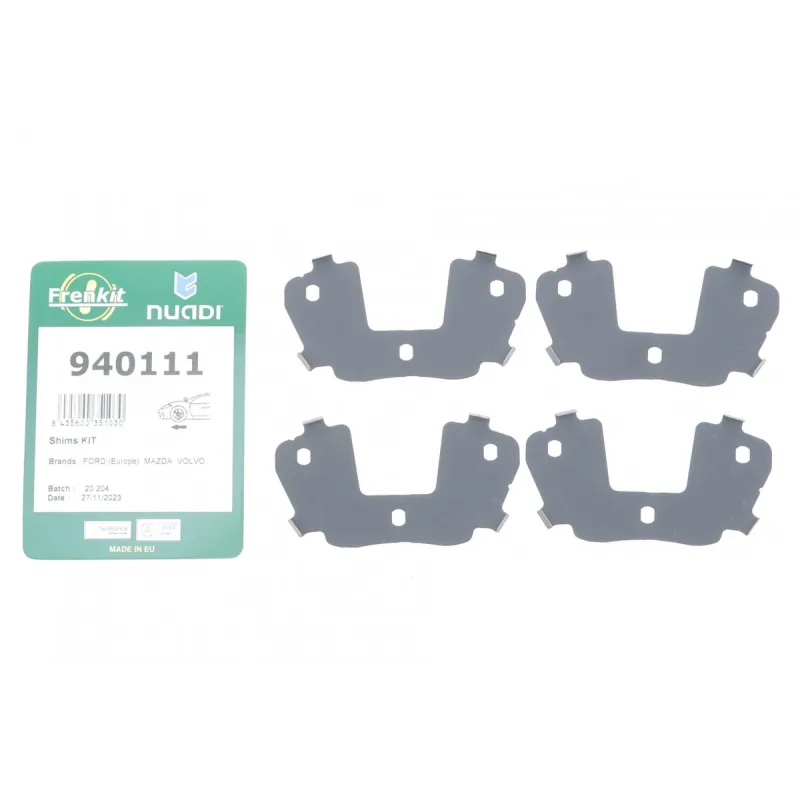 Комплект протискрипних пластин FRENKIT 940111 передній для Ford Transit Connect, Kuga, Focus