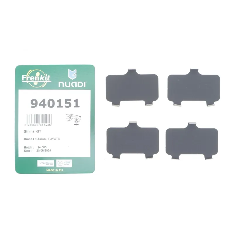 Комплект протискрипних пластин (задніх) Toyota Camry/Rav4 IV 05-/Avalon 12-18/Lexus ES 06-18