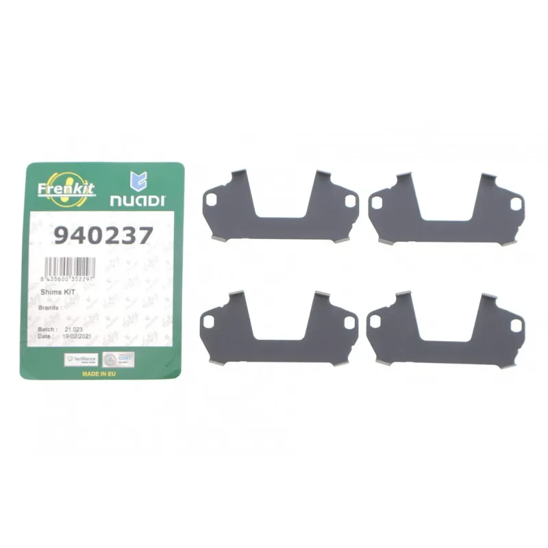 Комплект протискрипних пластин передніх FRENKIT 940237 для Citroen C2/C3 2002-2012