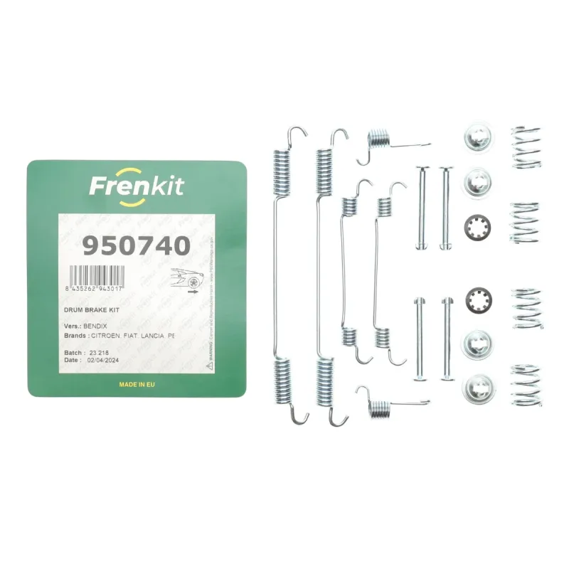 Комплект пружинок колодок ручника FRENKIT 950740 для Fiat Scudo, Citroen Jumpy, Peugeot Expert, задній