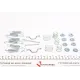 Комплект пружинок колодок ручника Lexus RX350/Toyota RAV 4/Avensis 1.8/2.0 00- (215x45mm) (Sumit)