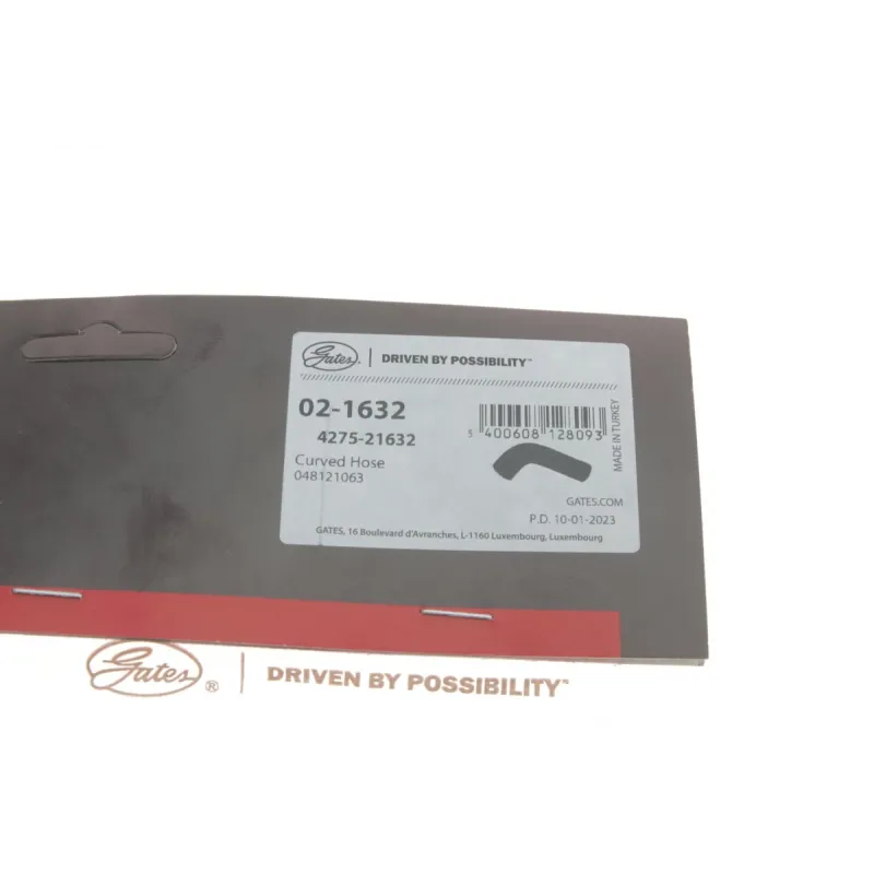 Патрубок системи охолодження GATES 02-1632 для Audi A4 B5, VW Passat B5 1.9 TDI 1994-2000, діаметр 19/24 мм