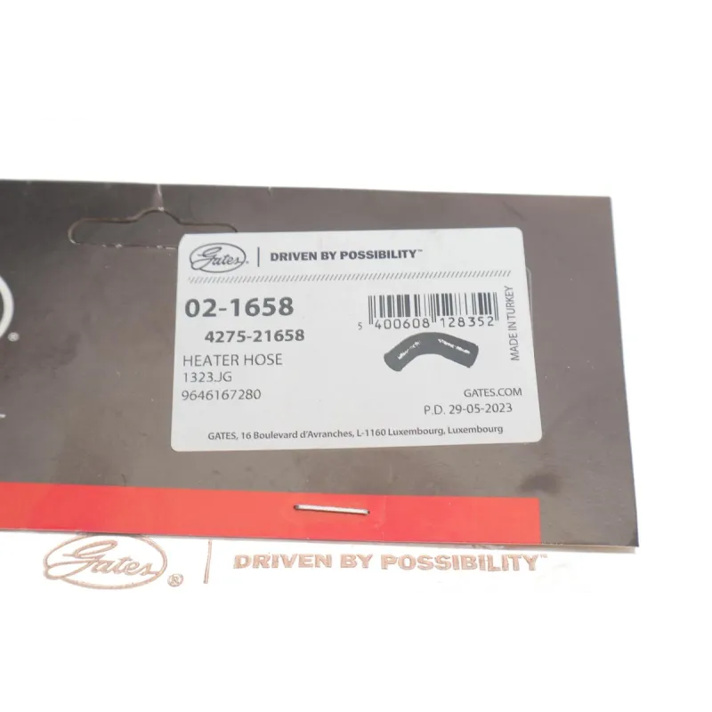 Патрубок системи охолодження GATES 02-1658 для Fiat Scudo, Peugeot Expert 2.0D/HDi 2007-, діаметри 35/30 мм