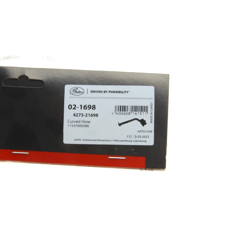 Патрубок радіатора GATES 02-1698 для BMW 1 (F20) 114i/116i/118i, 3 (F30) 316i/320i, діаметр 37/26 мм