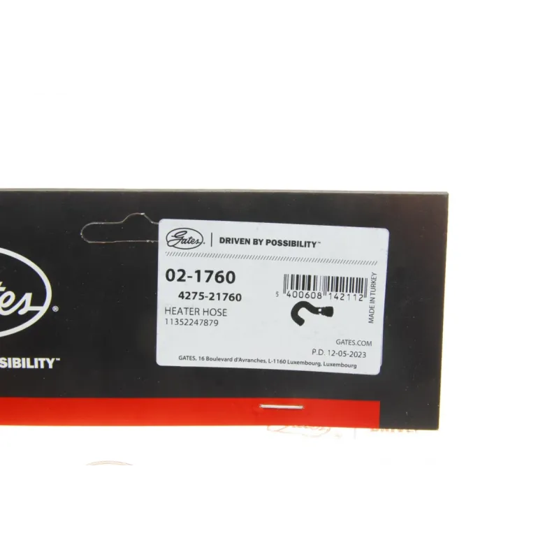 Патрубок системи охолодження GATES 02-1760 для BMW 3 (E46) 1998-2005, 5 (E39) 1998-2003, 7 (E38) 2000-2001, внутрішній діаметр 23/19.5 мм