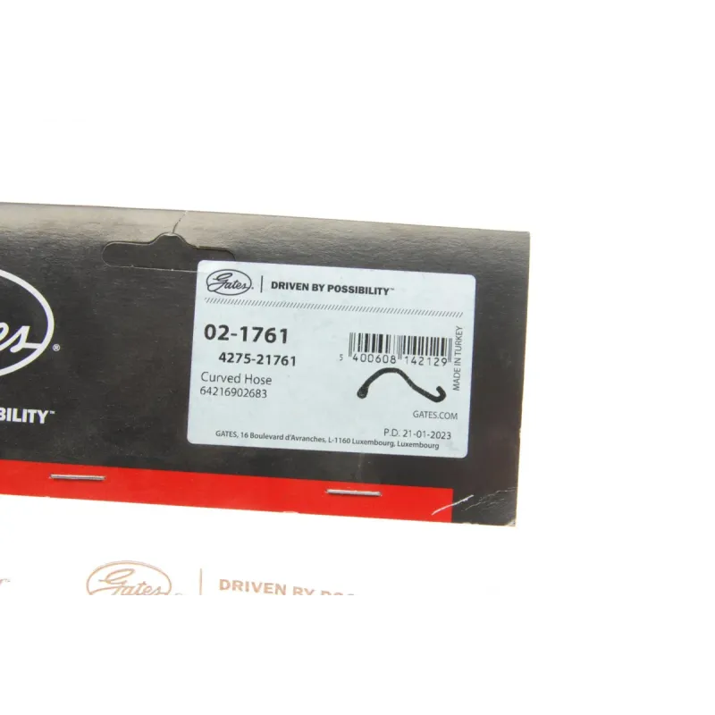 Патрубок радіатора GATES 02-1761 для BMW 3 (E46) 318i 143 к.с. 2001-2005, 24/20 мм