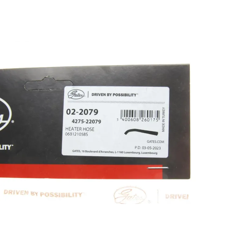 Патрубок системи охолодження GATES 02-2079 для Skoda Superb, VW Passat 1.8T 1996-2008, діаметр 15 мм