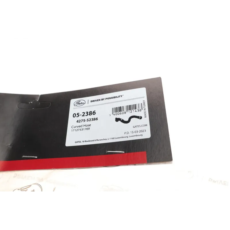 Патрубок радіатора нижній GATES 05-2386 для BMW 3 (E90) 1.8/2.0i 2005-2007, 38 мм