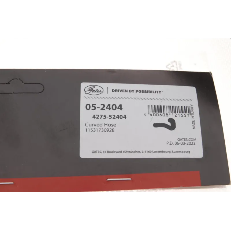 Патрубок радіатора нижній GATES 05-2404 для BMW 3 (E36) 320i/325i/328i 1990-2000, діаметр 39/37.5 мм