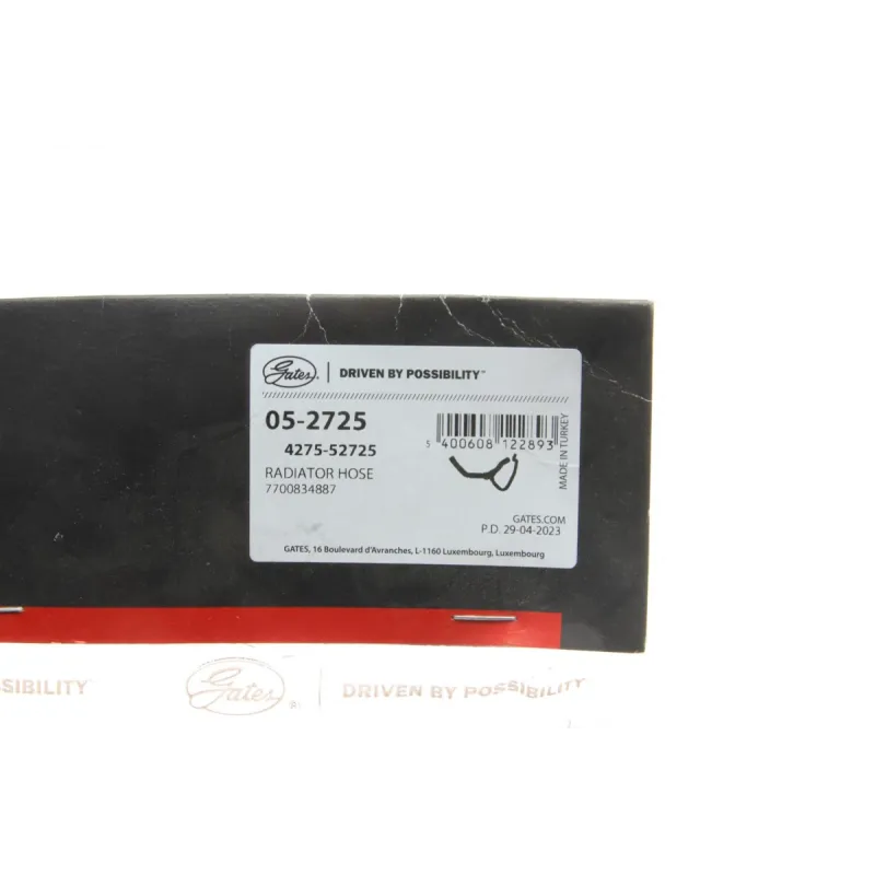 Патрубок радіатора GATES 05-2725 для Renault Clio II/Kangoo 1.4/1.6 1998-2005, 29/31 мм