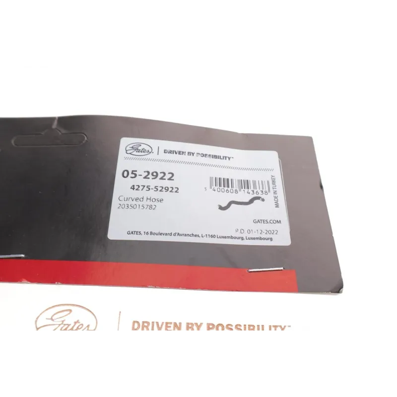 Патрубок радіатора верхній GATES 05-2922 для Mercedes-Benz C-Class W203/S203/CL203 2002-2008, діаметр 33 мм