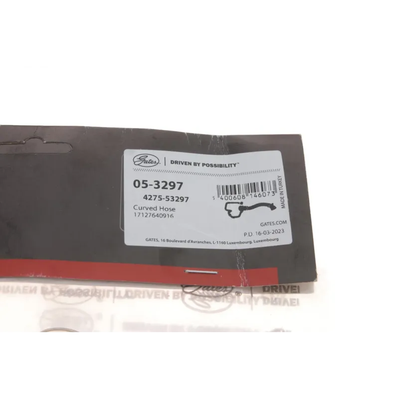 Патрубок радіатора GATES 05-3297 для BMW 5 (F10/F18) 520i/528i N20, 30/13 мм