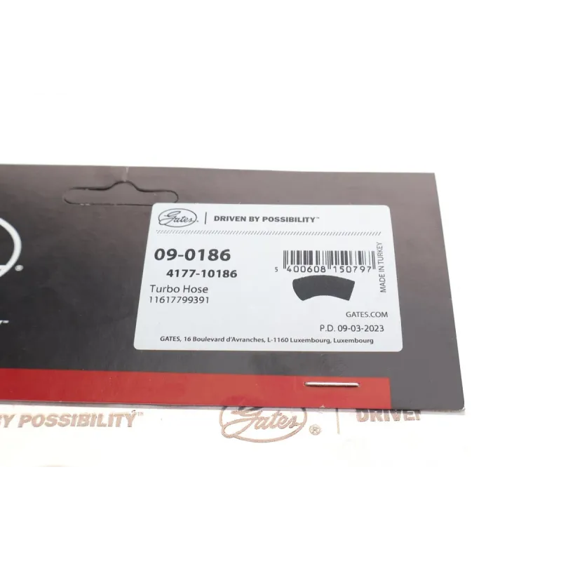 Патрубок інтеркулера GATES 09-0186 для BMW 3 (E46) 320d, 5 (E39) 520d 1998-2003, 53/54 мм