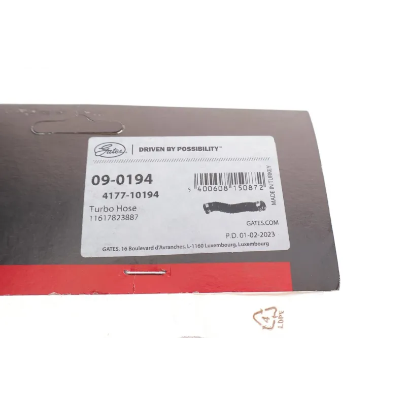 Патрубок інтеркулера GATES 09-0194 для BMW 1 (E88/E82) 2008-2013, 3 (E90/E91) 2007-2012 (N47), 48/45 мм
