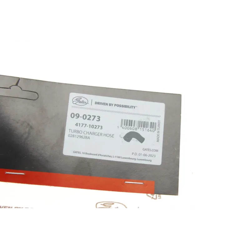 Патрубок інтеркулера GATES 09-0273 для Seat Cordoba/Ibiza II 1.9TD 1993-2003, 48.5/37 мм