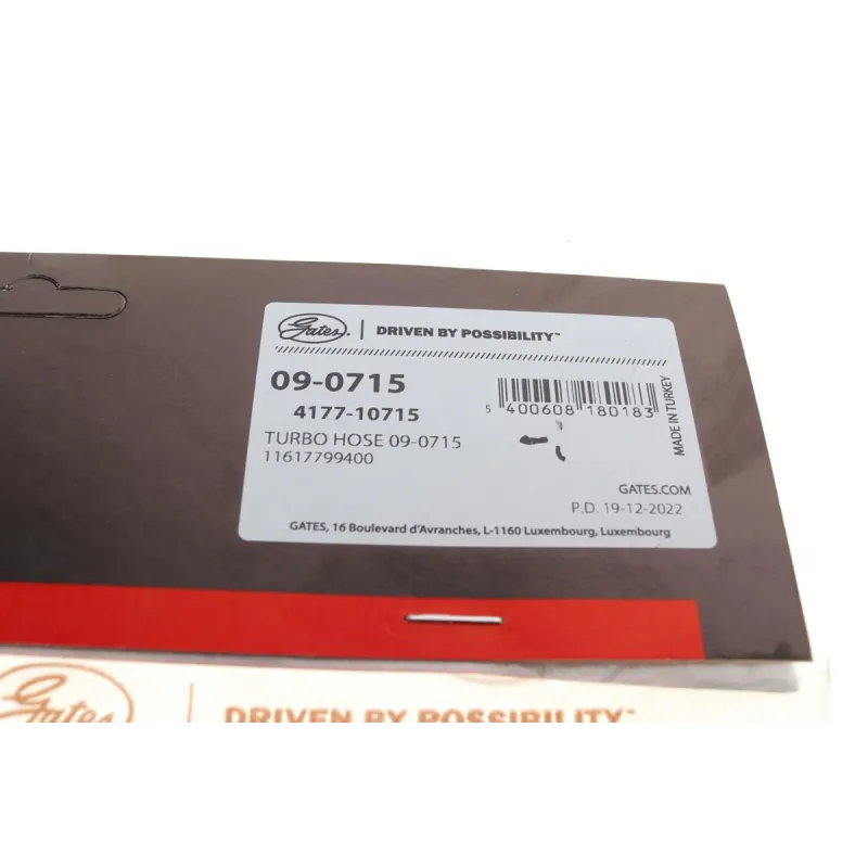 Патрубок інтеркулера GATES 09-0715 для BMW 5 (E60) 530d, 5 (E61) 530d 2.5D/3.0D 2004-2010 62.5/54 мм