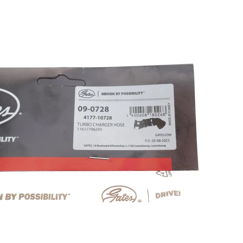 Патрубок інтеркулера GATES 09-0728 для BMW 5 (E60) 535d 286 л.с. 2007-2010, 67.5/64 мм