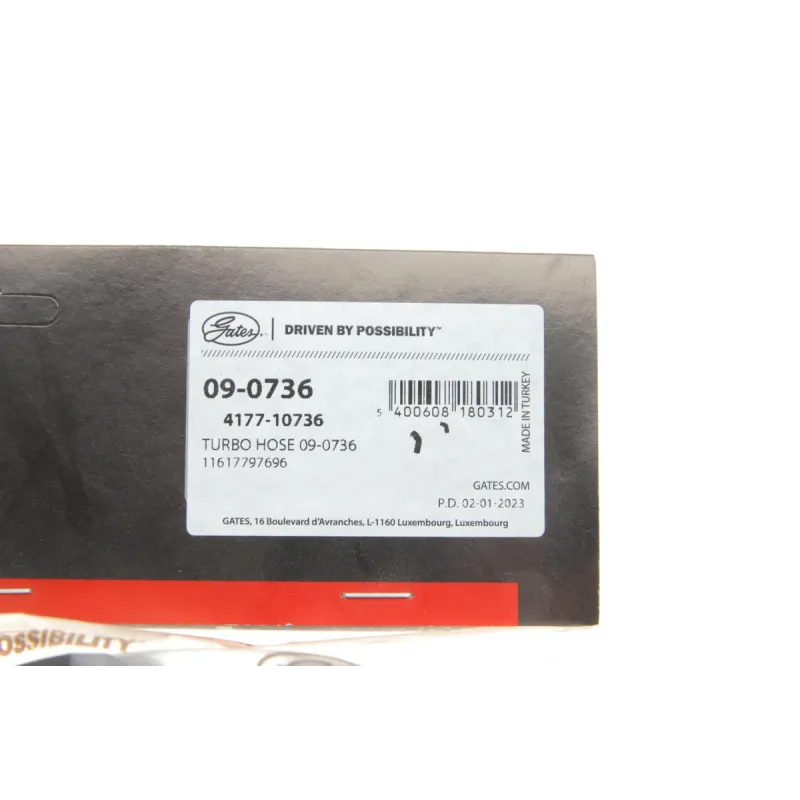 Патрубок інтеркулера GATES 09-0736 для BMW 5 (E60/E61) 3.0D 2004-2010, 65.5/56.5 мм