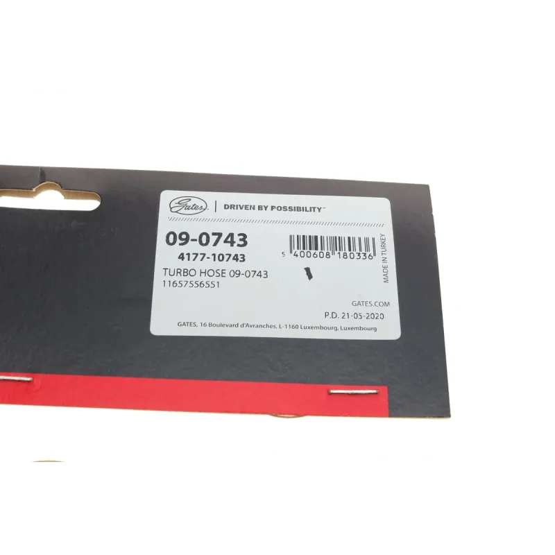 Патрубок інтеркулера GATES 09-0743 для BMW 3 (E90/E91/E92/E93) 3.0 N54 2006-2013, діаметр 37 мм