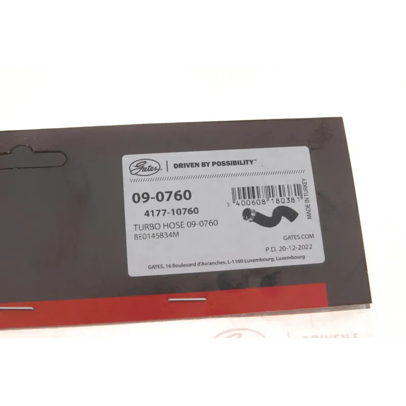 Патрубок інтеркулера GATES 09-0760 (R) для Audi A4 B6 1.9TDI 2000-2005, 50/42 мм