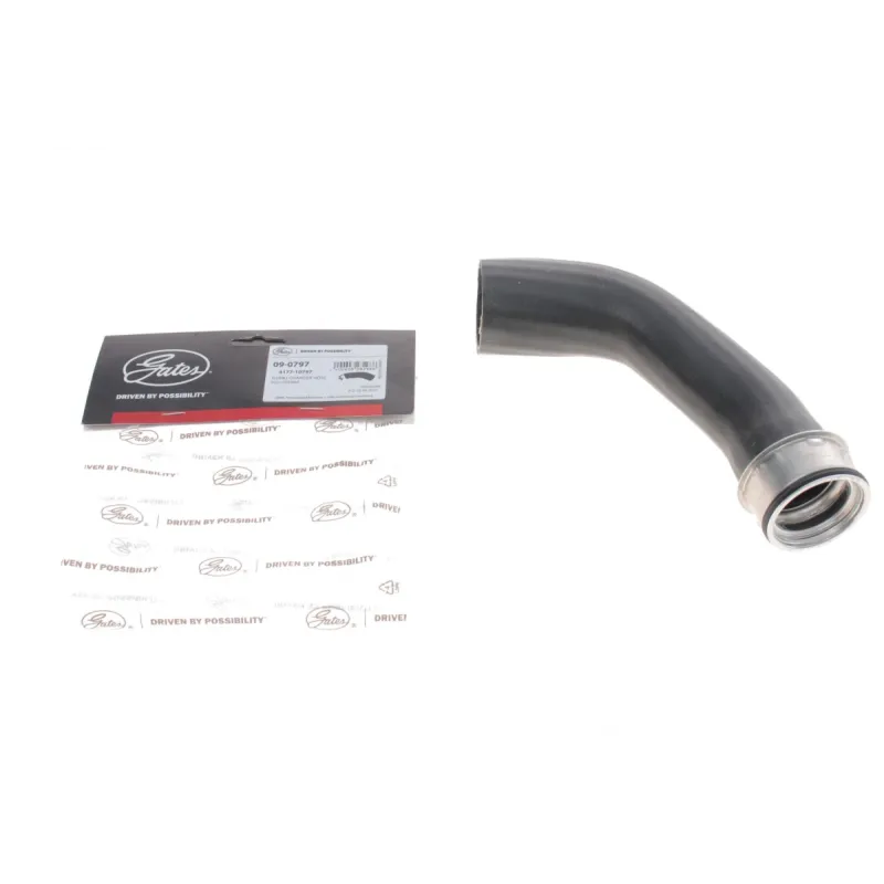Патрубок інтеркулера GATES 09-0797 верхній (R) для VW Fox/Polo, Skoda Fabia 1.4 TDI 49/44 мм