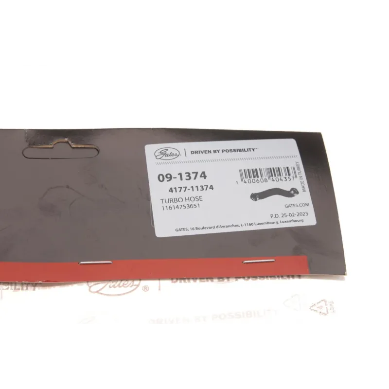 Патрубок інтеркулера GATES 09-1374 для BMW 1 (F40)/2 (F44-F46)/X1 (F48) 1.2-2.0D